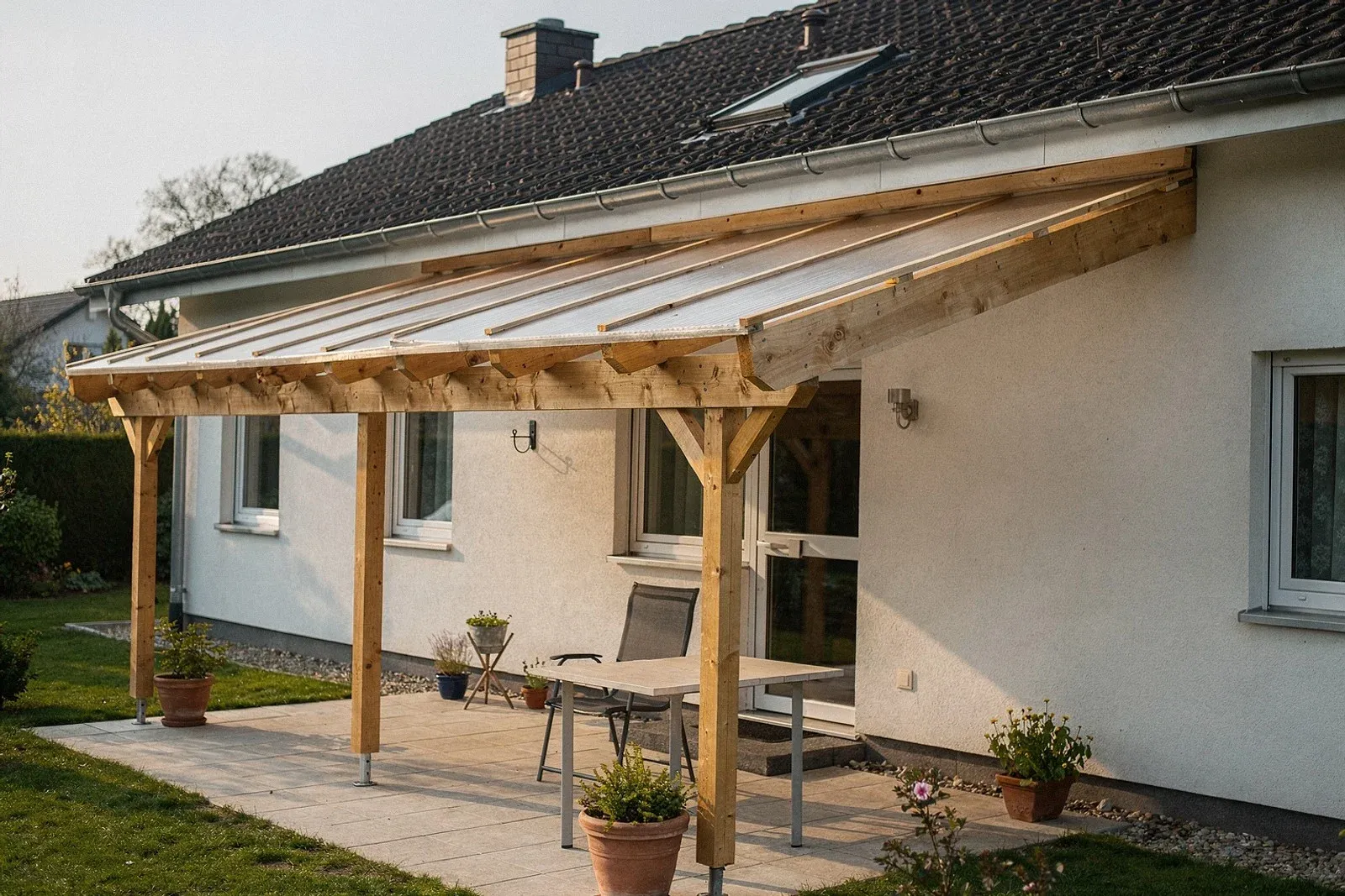 Freistehende Terrassenüberdachung in Bielefeld